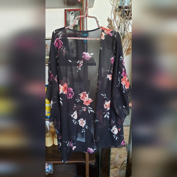 Rue21 Sweaters - Rue+ black sheer kimono